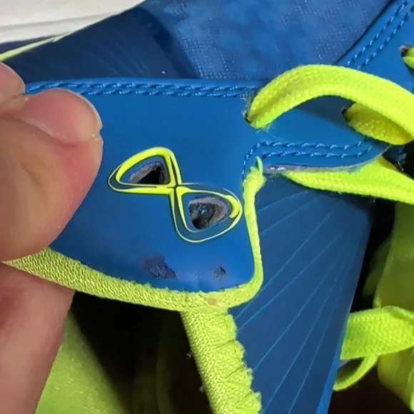 Nike LeBron 8 V2 Low Sprite Blue & Neon Green Athletic Basketball Shoes - Picture 10 of 13